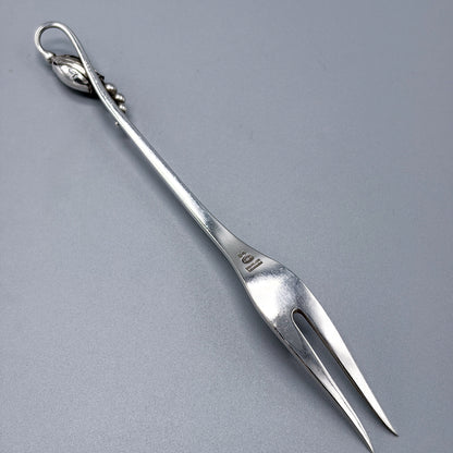 Estate Georg Jensen Sterling Silver "Blossom" Small Cold Meat Fork No 84