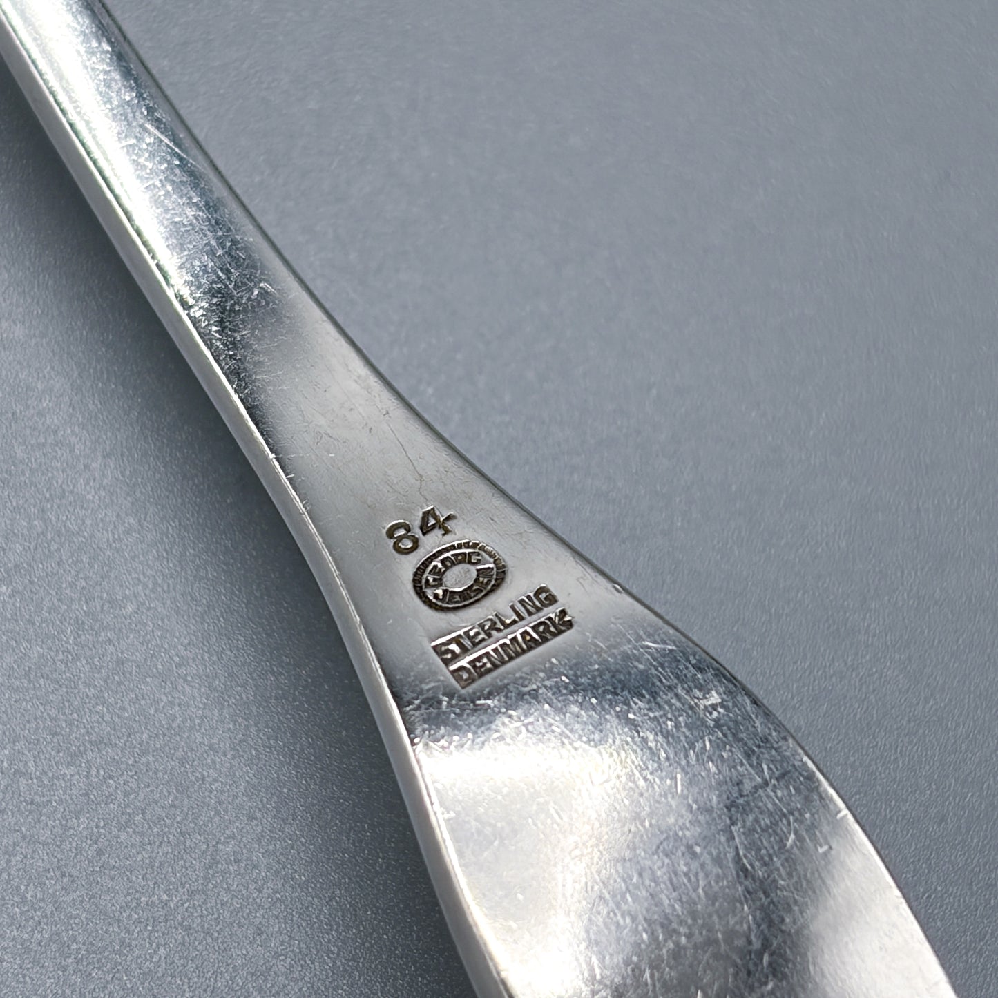 Estate Georg Jensen Sterling Silver "Blossom" Small Cold Meat Fork No 84