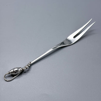 Estate Georg Jensen Sterling Silver "Blossom" Small Cold Meat Fork No 84