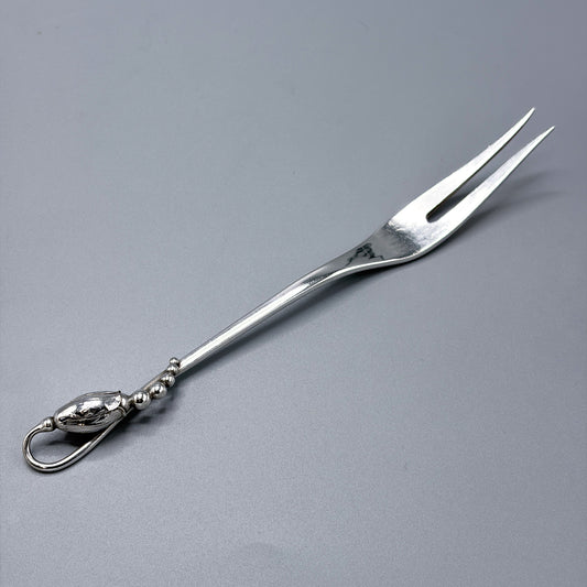 Estate Georg Jensen Sterling Silver "Blossom" Medium Cold Meat Fork No 84