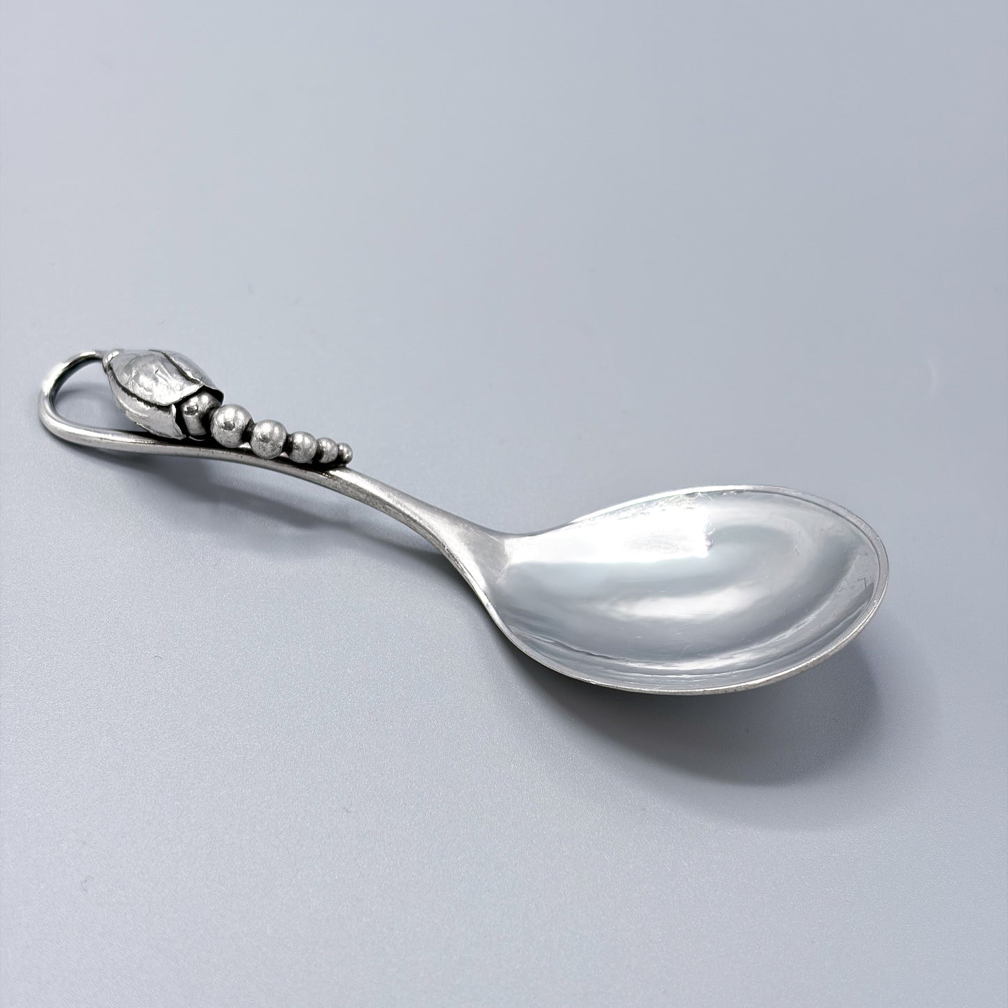 Estate Georg Jensen Sterling Silver "Blossom" Small Sugar Spoon No 84
