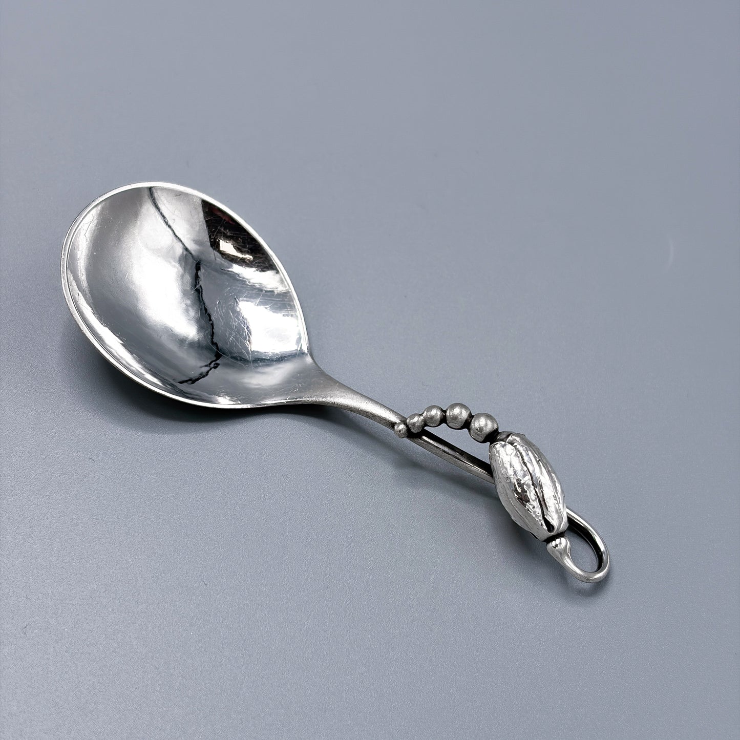 Estate Georg Jensen Sterling Silver "Blossom" Small Sugar Spoon No 84