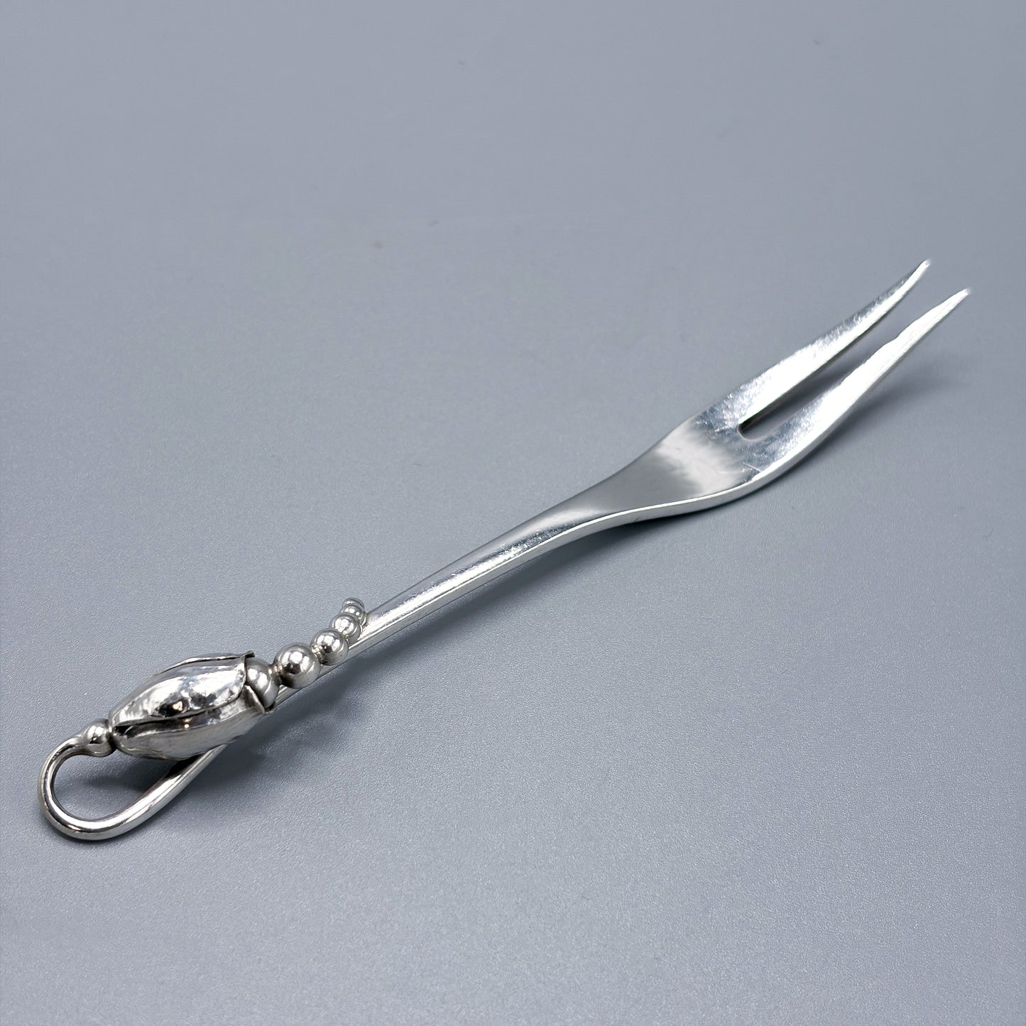 Estate Georg Jensen Sterling Silver "Blossom" Pattern Lemon Fork