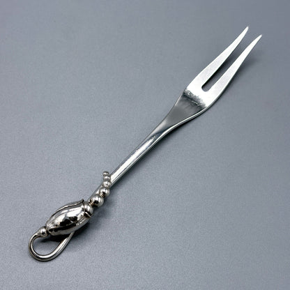 Estate Georg Jensen Sterling Silver "Blossom" Cold Meat Fork No 84