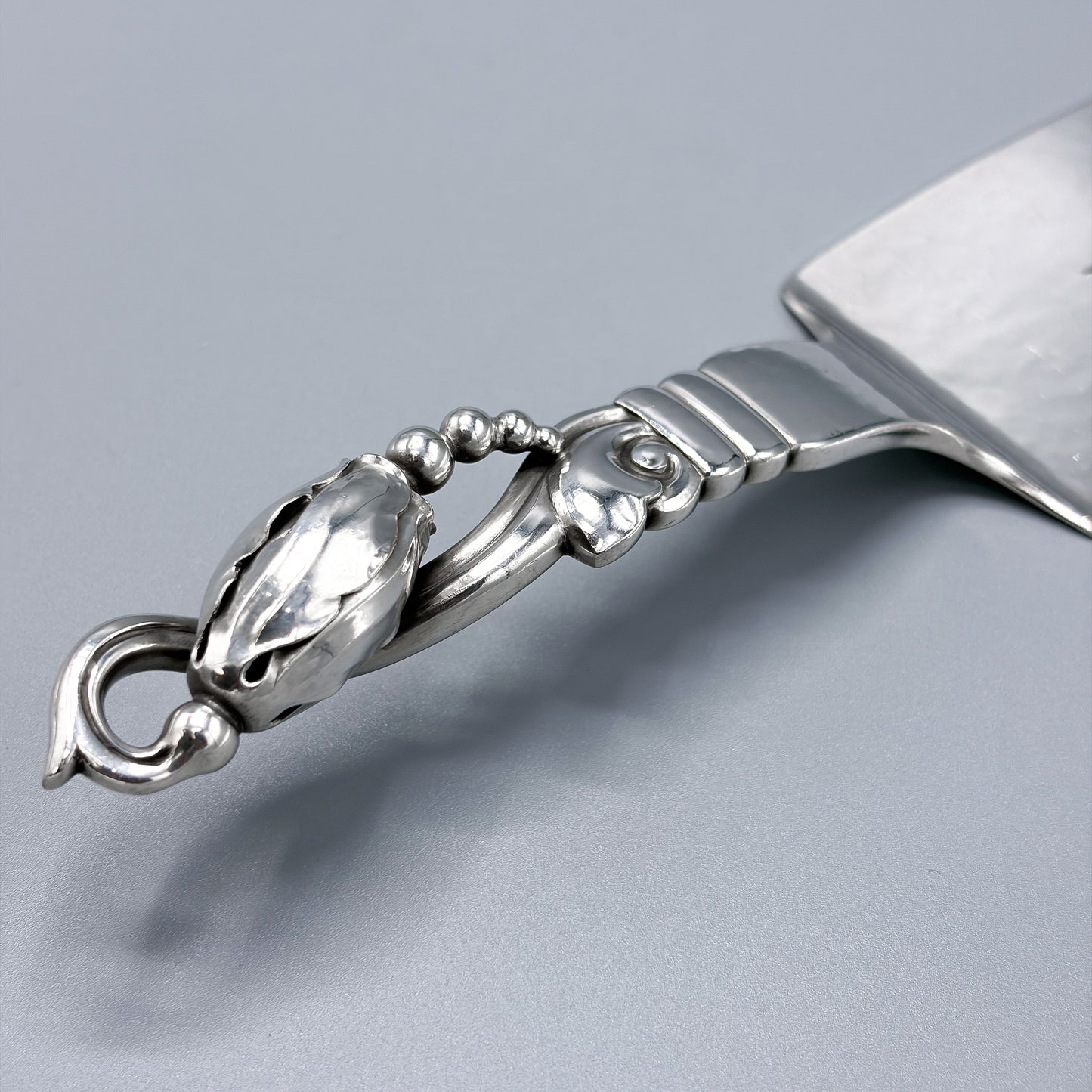 Estate Georg Jensen Sterling Silver "Blossom" Pierced Fish Serving Knife No 84
