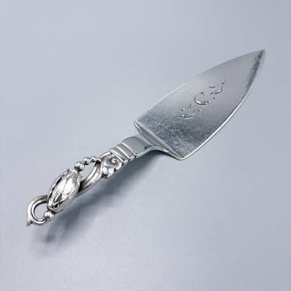Estate Georg Jensen Sterling Silver "Blossom" Pierced Fish Serving Knife No 84