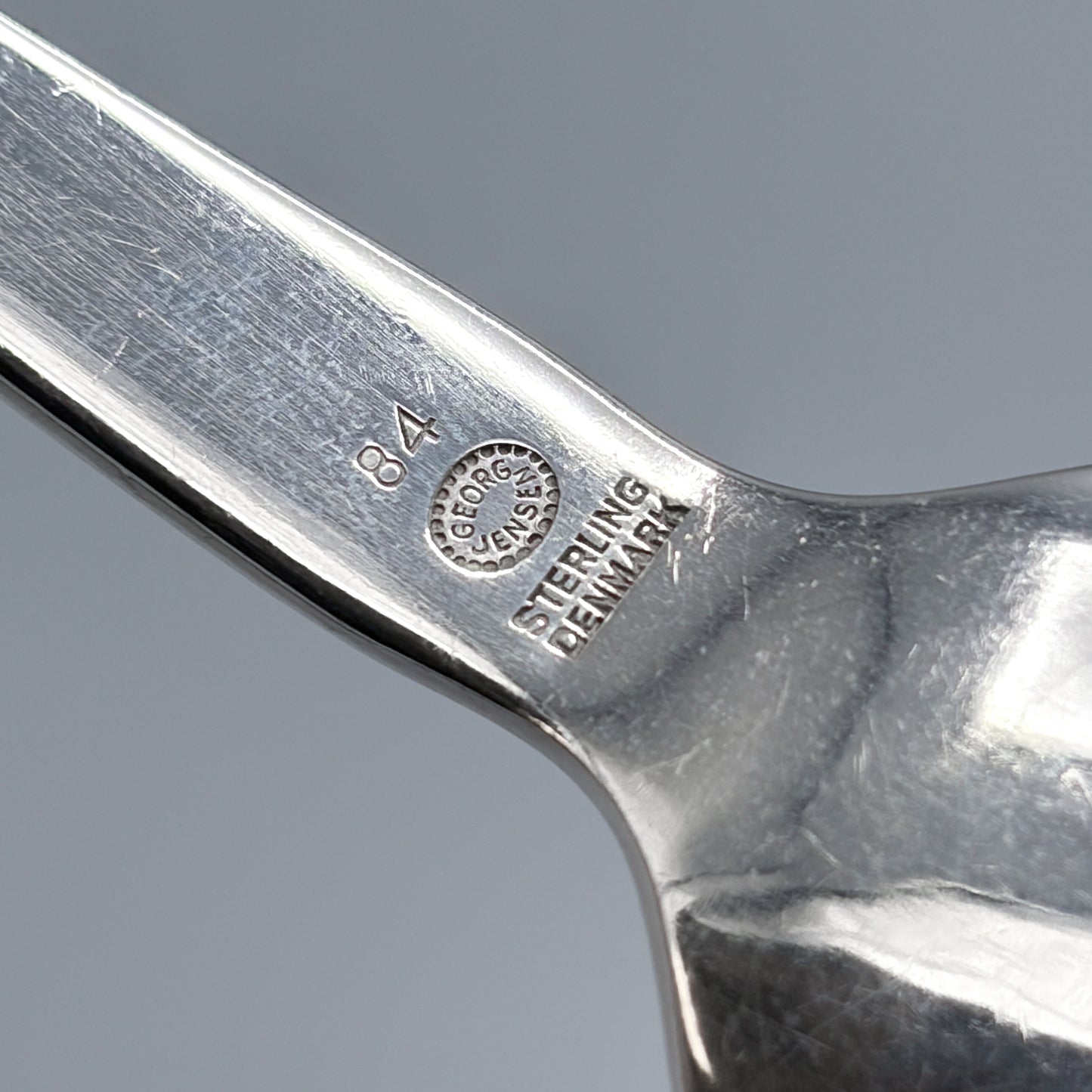 Estate Georg Jensen Sterling Silver "Blossom" Ovoid Sugar Sifting Spoon No 84