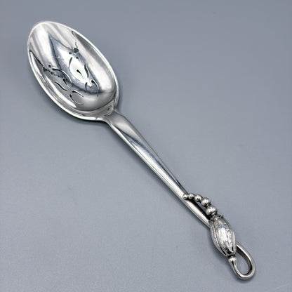 Estate Georg Jensen Sterling Silver "Blossom" Ovoid Sugar Sifting Spoon No 84