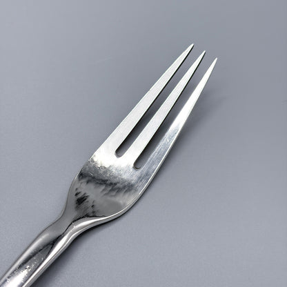 Estate Georg Jensen Sterling Silver "Blossom" Three Trine Meat Fork No 84