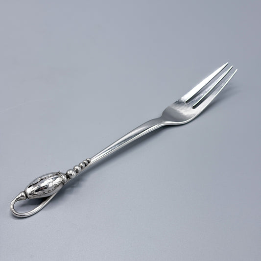 Estate Georg Jensen Sterling Silver "Blossom" Three Tine Meat Fork No 84