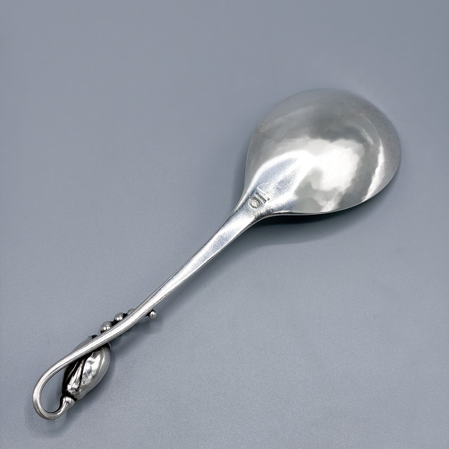 Estate Georg Jensen Sterling Silver "Blossom" Serving Spoon No 84