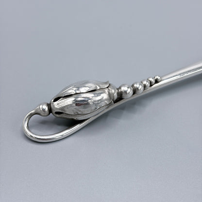 Estate Georg Jensen Sterling Silver "Blossom" Two Trine Meat Fork No 84