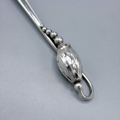 Estate Georg Jensen Sterling Silver "Blossom" Two Trine Meat Fork No 84