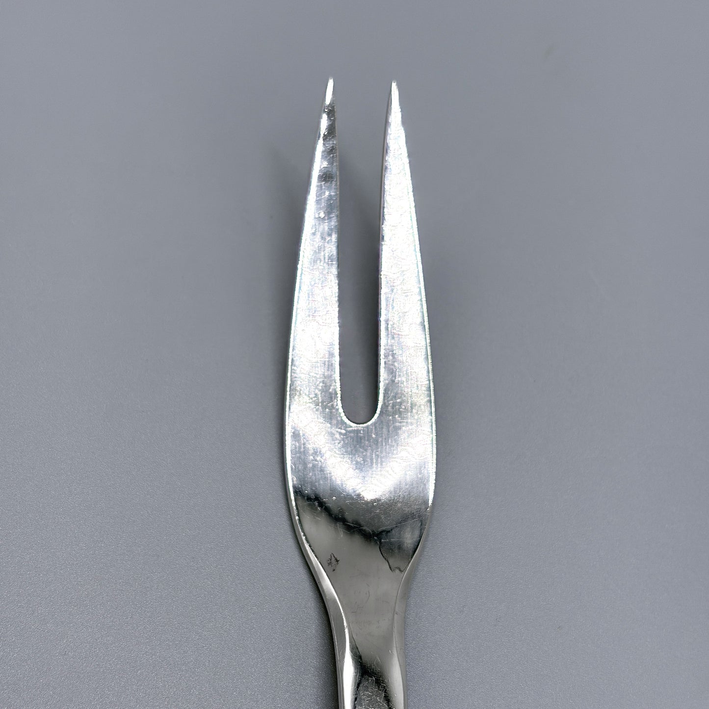 Estate Georg Jensen Sterling Silver "Blossom" Two Trine Meat Fork No 84