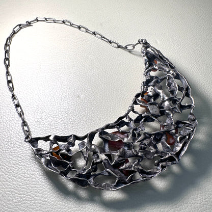 Estate Rachel Gera (unsigned) Brutalist Shield Necklace