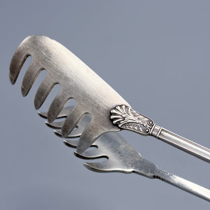 Estate Sterling Silver Buccelati  "Empire" Spaghetti Tongs