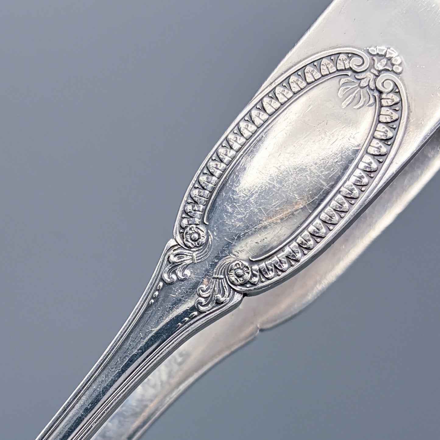 Estate Sterling Silver Buccelati  "Empire" Spaghetti Tongs