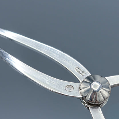 Estate Georg Jensen Sterling Silver "Cactus" Pattern Ice Tongs