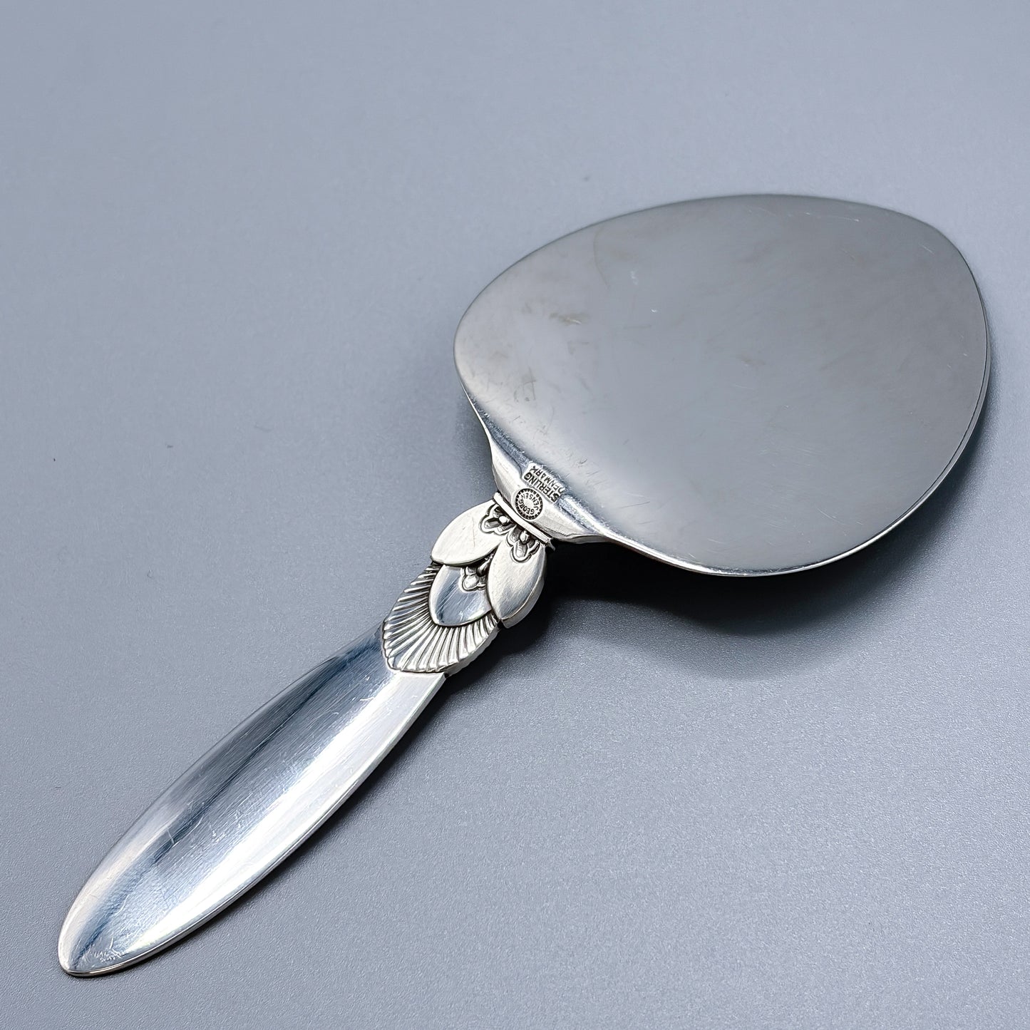Estate Georg Jensen Sterling Silver Small Pointed  "Cactus" Pastry Server