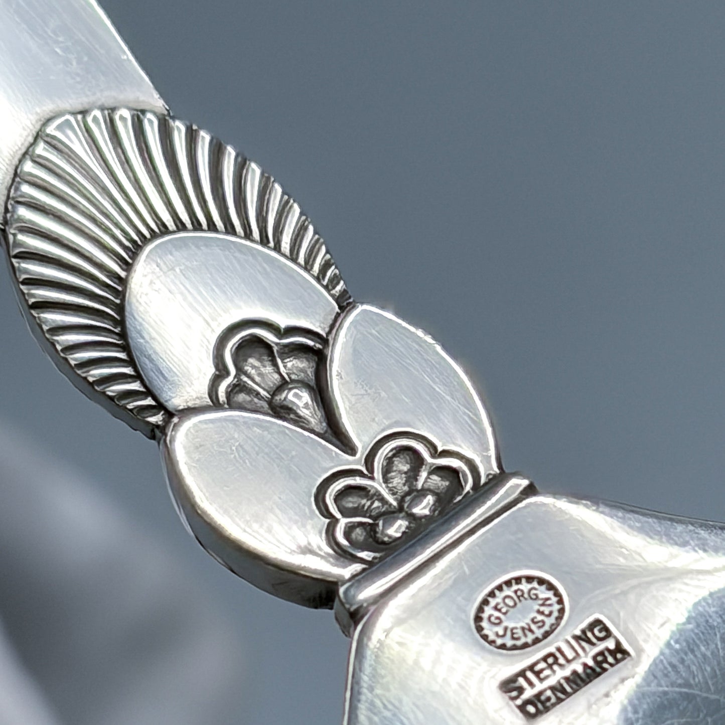 Estate Georg Jensen Sterling Silver Small Pointed  "Cactus" Pastry Server