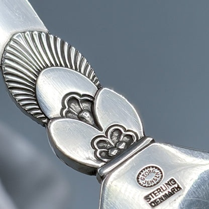Estate Georg Jensen Sterling Silver Small Pointed  "Cactus" Pastry Server