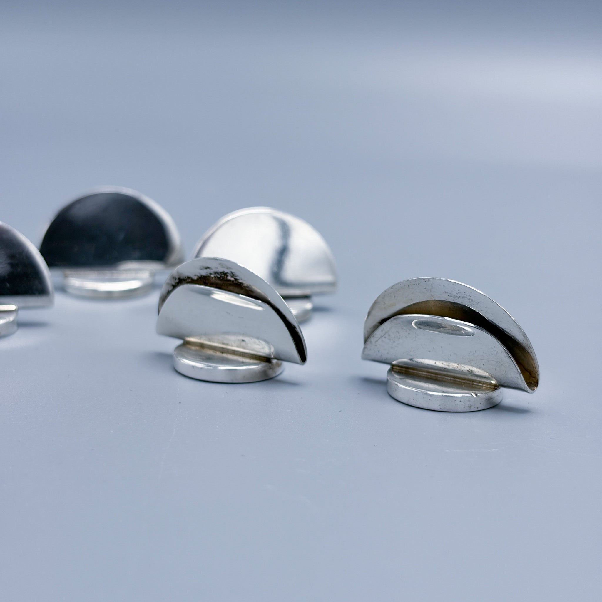 Estate Sterling Silver Set of 6 Cartier Place Card Holders