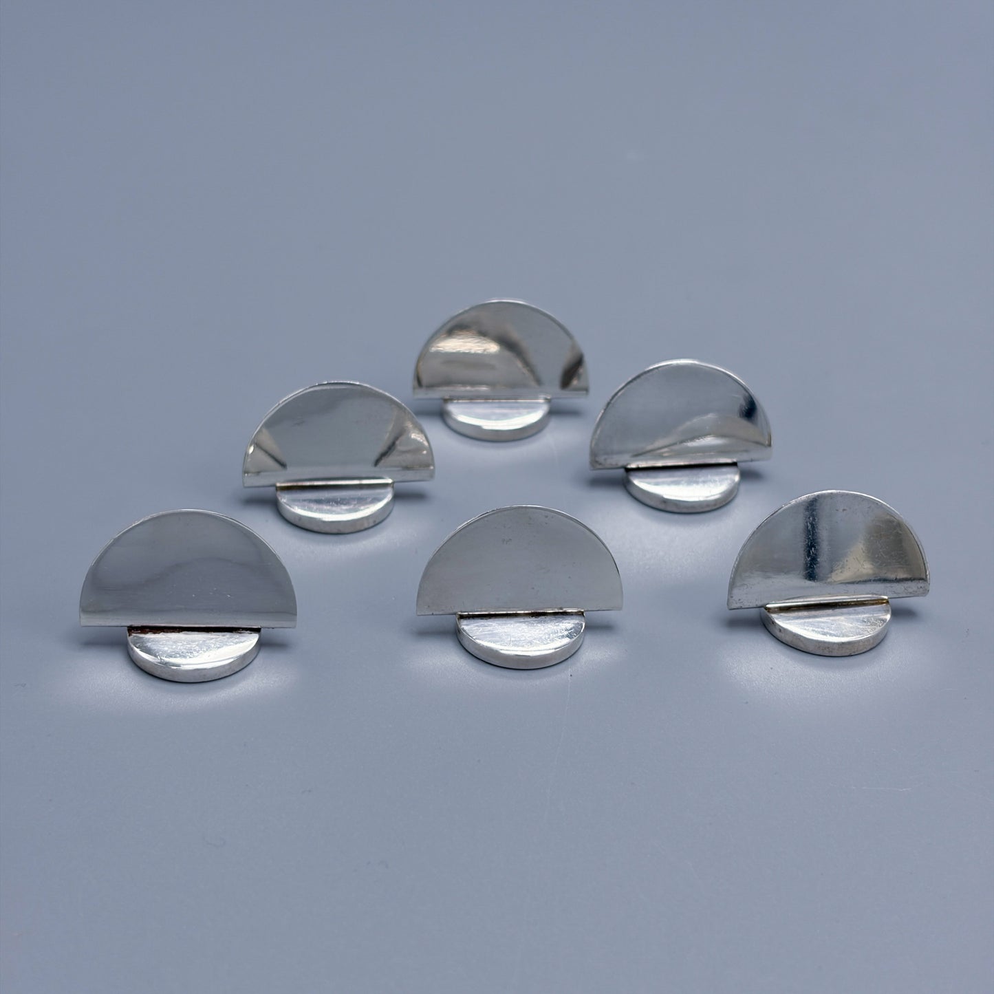 Estate Sterling Silver Set of 6 Cartier Place Card Holders
