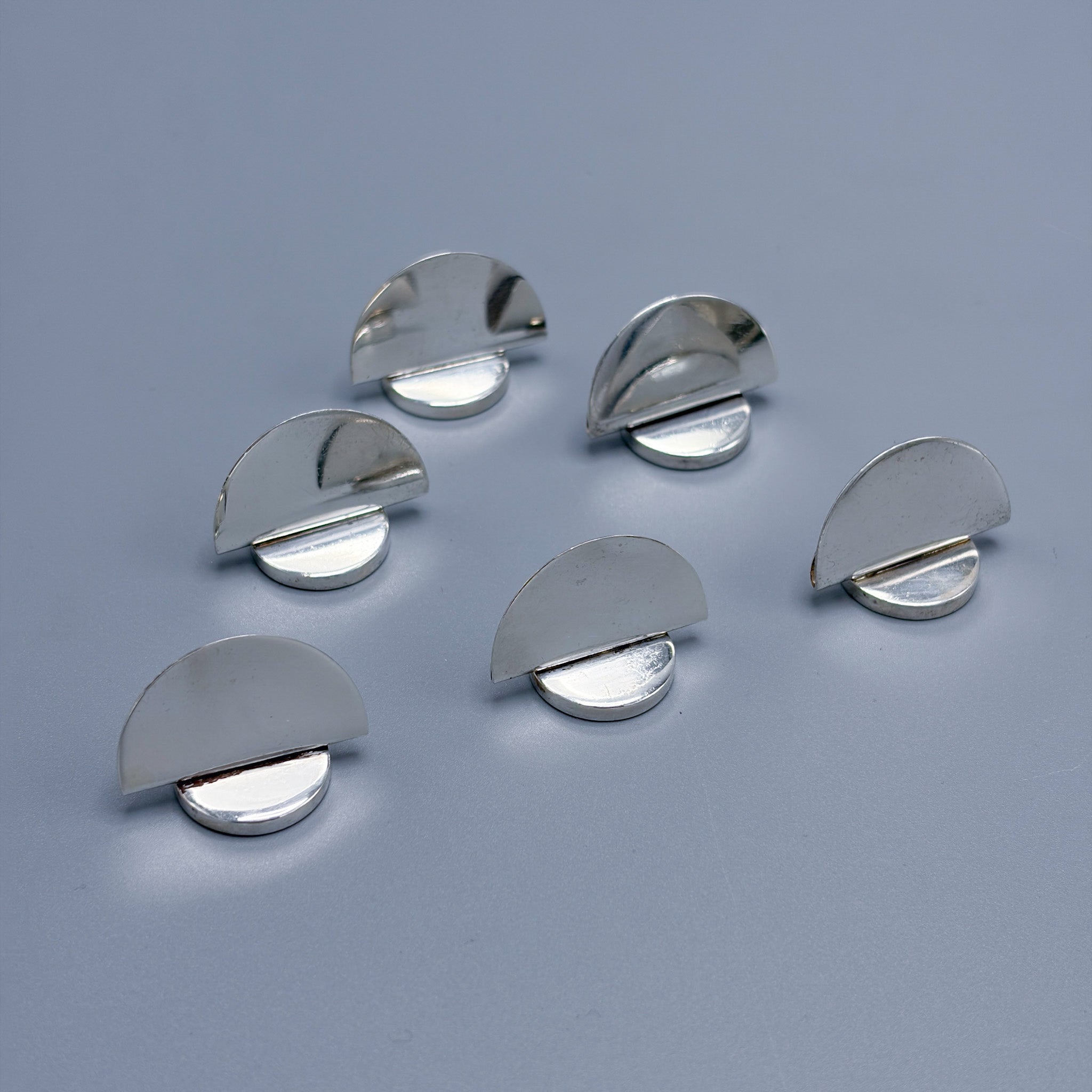 Estate Sterling Silver Set of 6 Cartier Place Card Holders