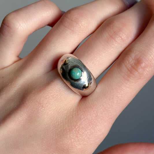 Estate Sterling Silver and Moonstone Ring by Antonio Pineda