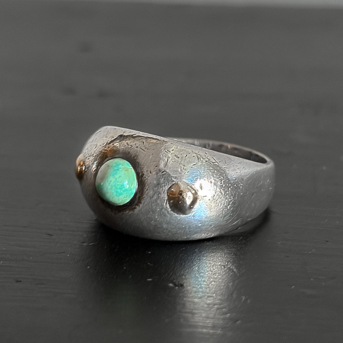 Estate Sterling Silver and Moonstone Ring by Antonio Pineda