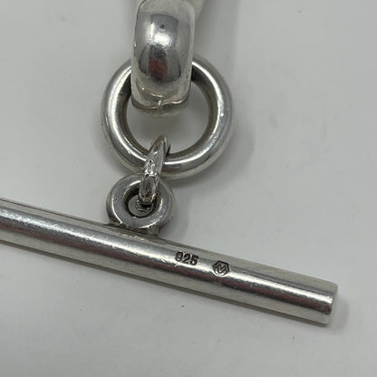 Estate Sterling Silver Heavy Teardrop-Shaped Links with Three Connecting Circles