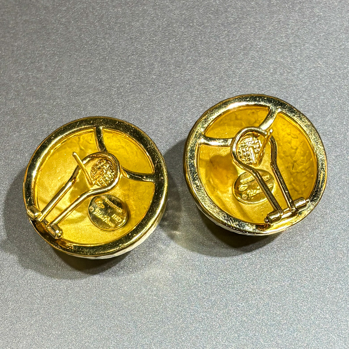 Estate Tiffany & Co. 18K Gold Hand Hammered Omega Back Earrings with Post by Paloma Picasso