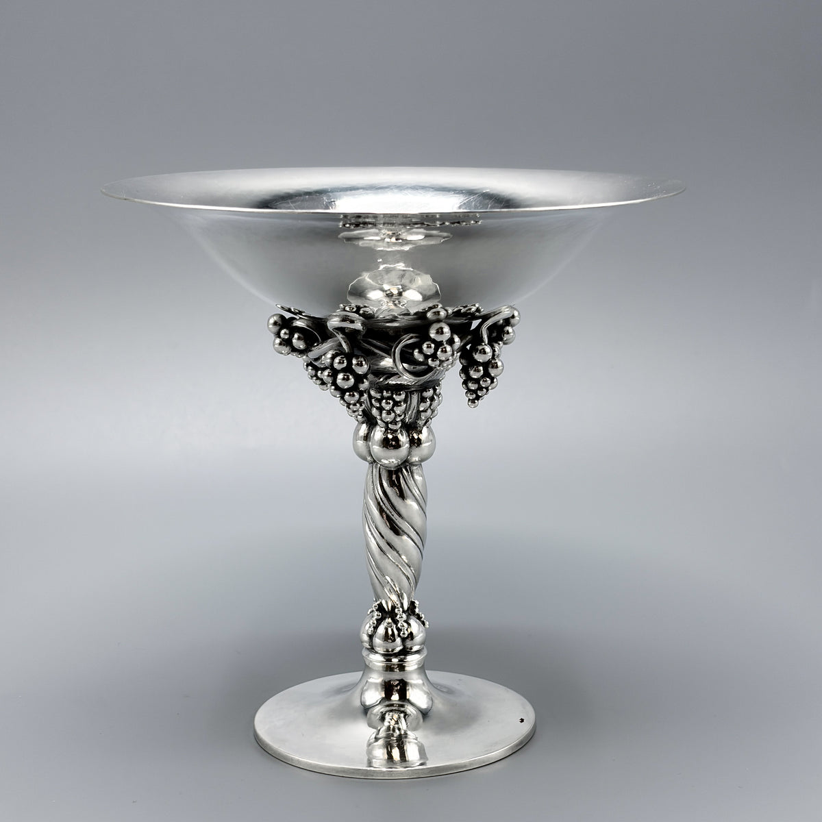 Estate Vintage Georg Jensen Sterling Silver Small Grape Compote No 263A