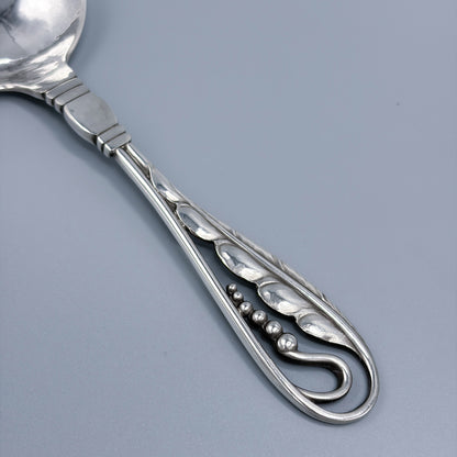 Estate Georg Jensen Sterling Silver Ornamental Foliate Small Compote Spoon no 42