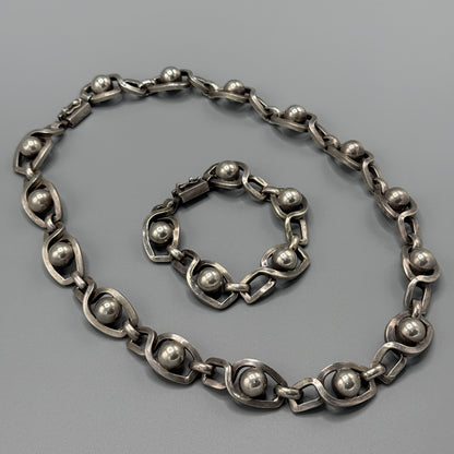 Estate Sterling Silver Eight Ball Bracelet