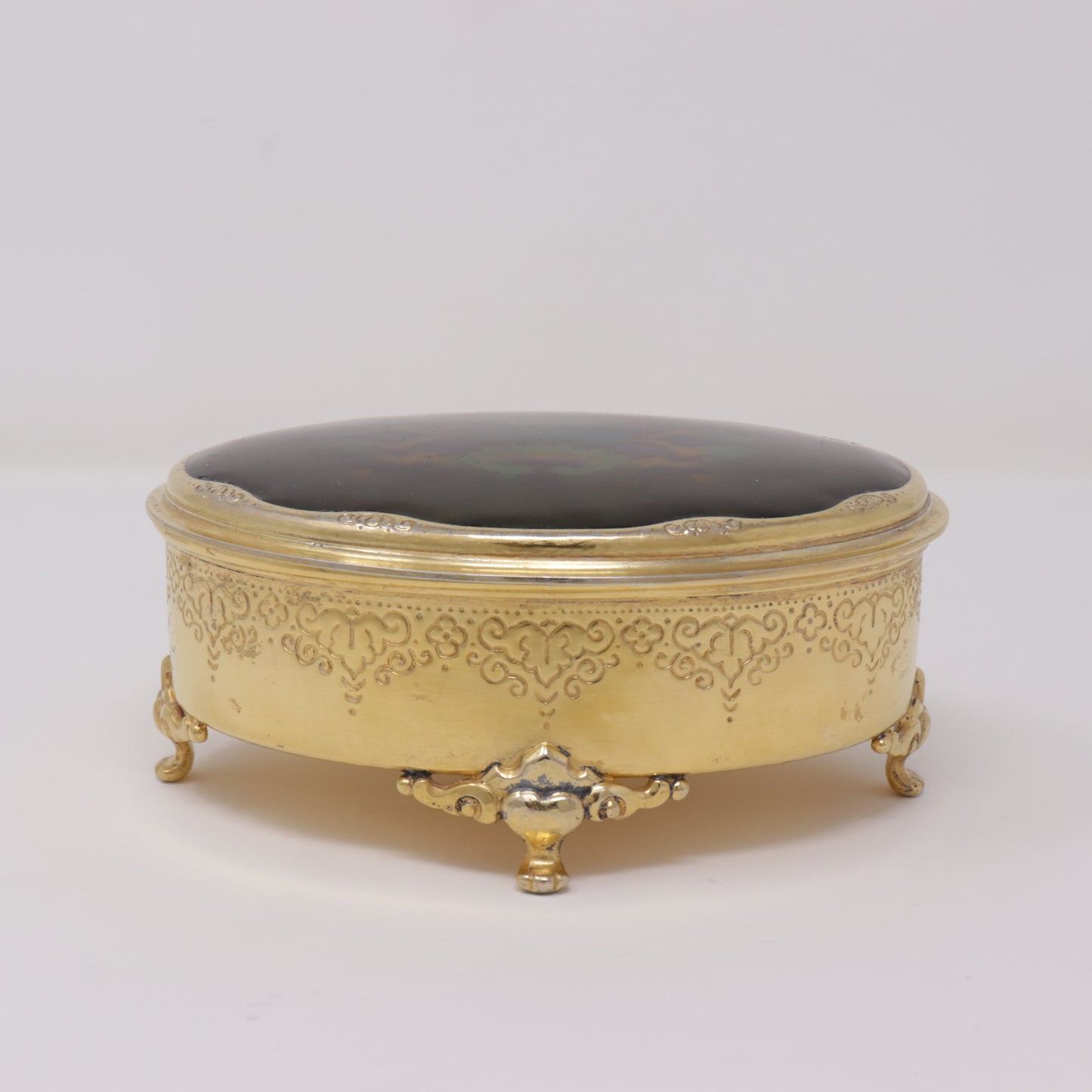 Estate David Andersen Large Sterling Guilloche and Vermeil Dresser Box
