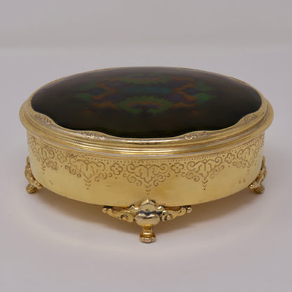 Estate David Andersen Large Sterling Guilloche and Vermeil Dresser Box