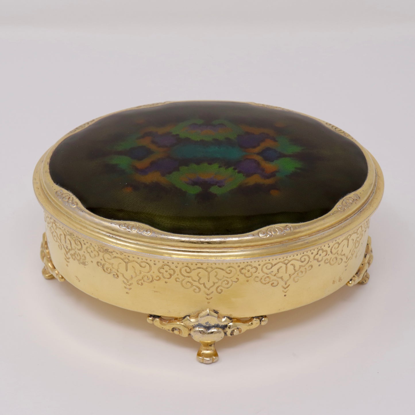 Estate David Andersen Large Sterling Guilloche and Vermeil Dresser Box