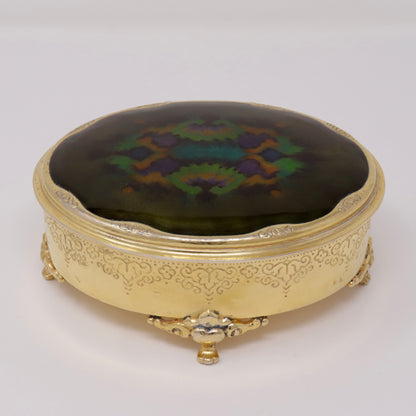 Estate David Andersen Large Sterling Guilloche and Vermeil Dresser Box