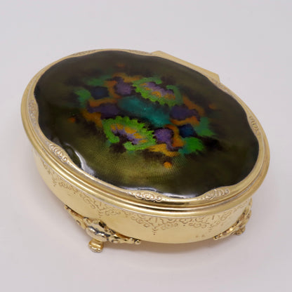 Estate David Andersen Large Sterling Guilloche and Vermeil Dresser Box