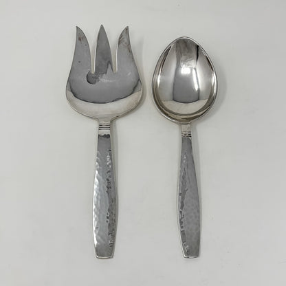 Estate Allan Adler Sterling Silver "Swedish Modern" Serving Fork & Spoon Set