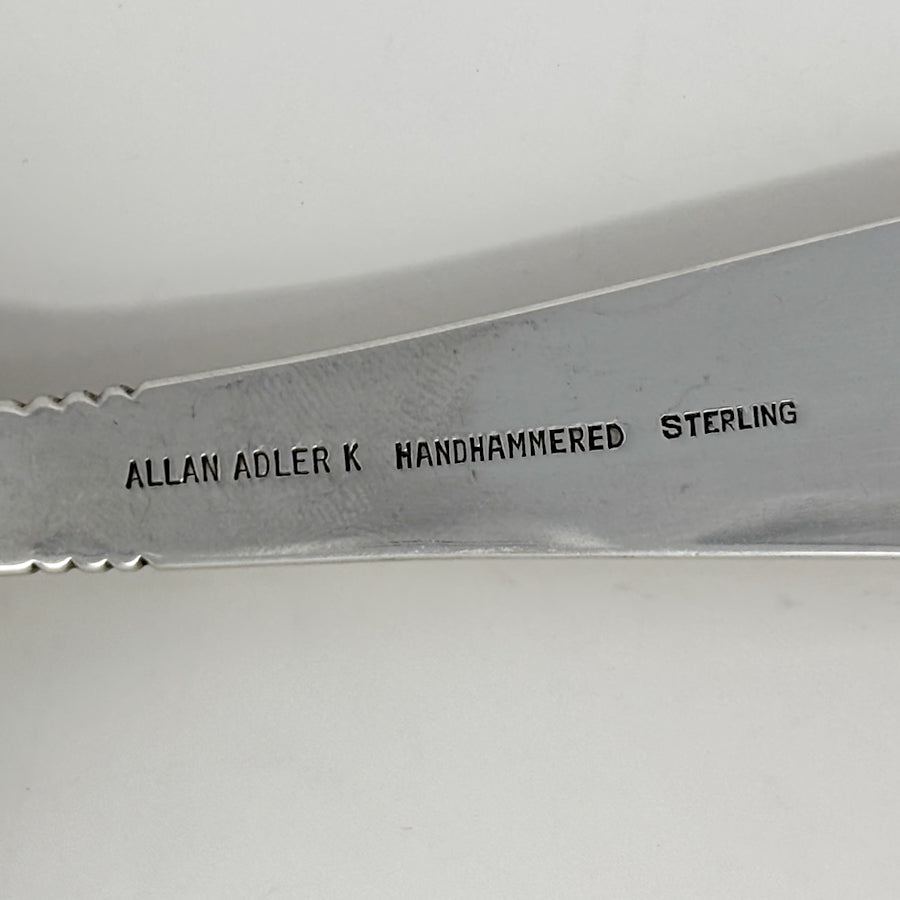 Estate Allan Adler Sterling Silver "Swedish Modern" Serving Fork & Spoon Set