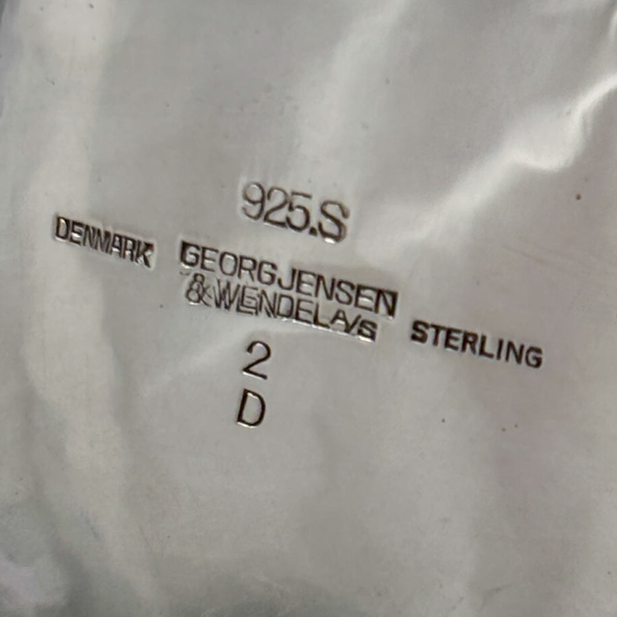 Estate Georg Jensen Sterling Silver “Blossom” Creamer and Sugar Bowl No. 2D on Tray No. 2P