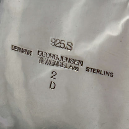 Estate Georg Jensen Sterling Silver “Blossom” Creamer and Sugar Bowl No. 2D on Tray No. 2P