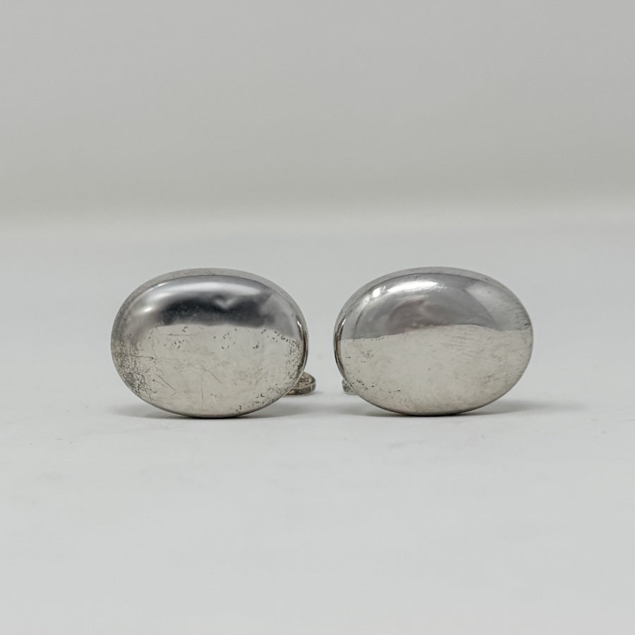 Estate Georg Jensen Sterling Silver Modernist Cufflinks by Astrid Fog No. 120