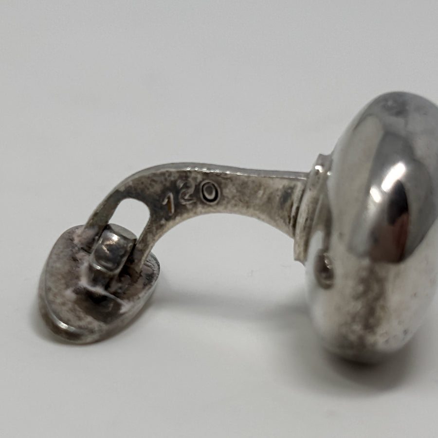 Estate Georg Jensen Sterling Silver Modernist Cufflinks by Astrid Fog No. 120