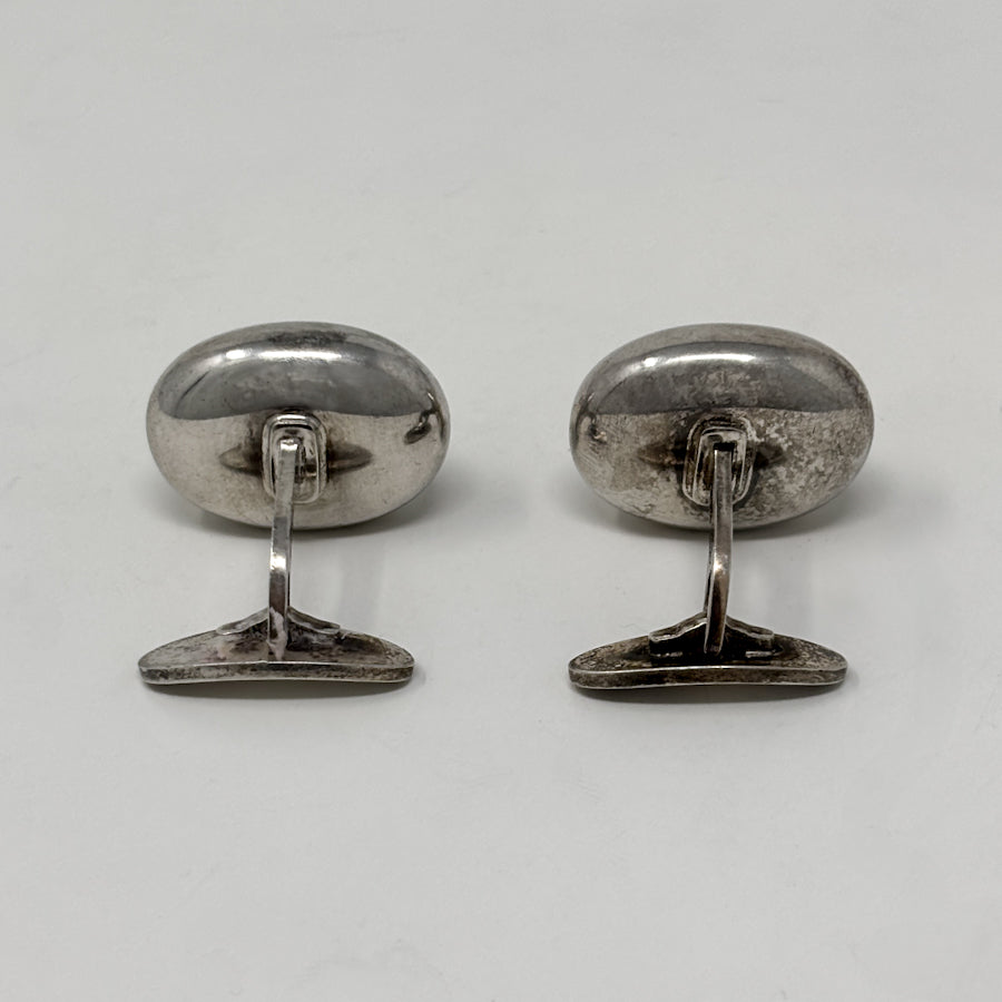 Estate Georg Jensen Sterling Silver Modernist Cufflinks by Astrid Fog No. 120