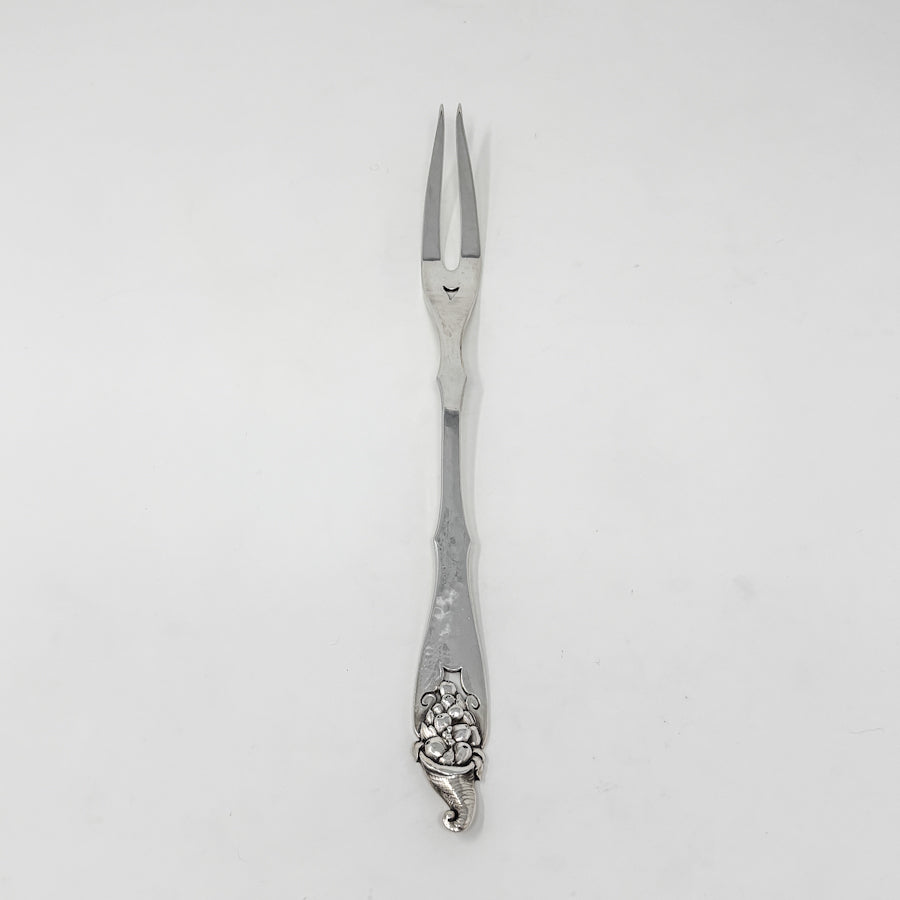 Estate Peer Smed Handwrought Sterling Silver Meat Fork “Cornucopia”
