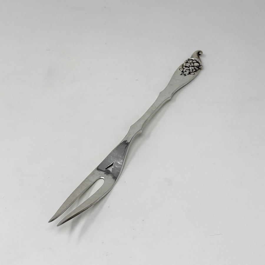 Estate Peer Smed Handwrought Sterling Silver Meat Fork “Cornucopia”
