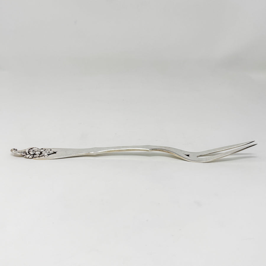 Estate Peer Smed Handwrought Sterling Silver Meat Fork “Cornucopia”
